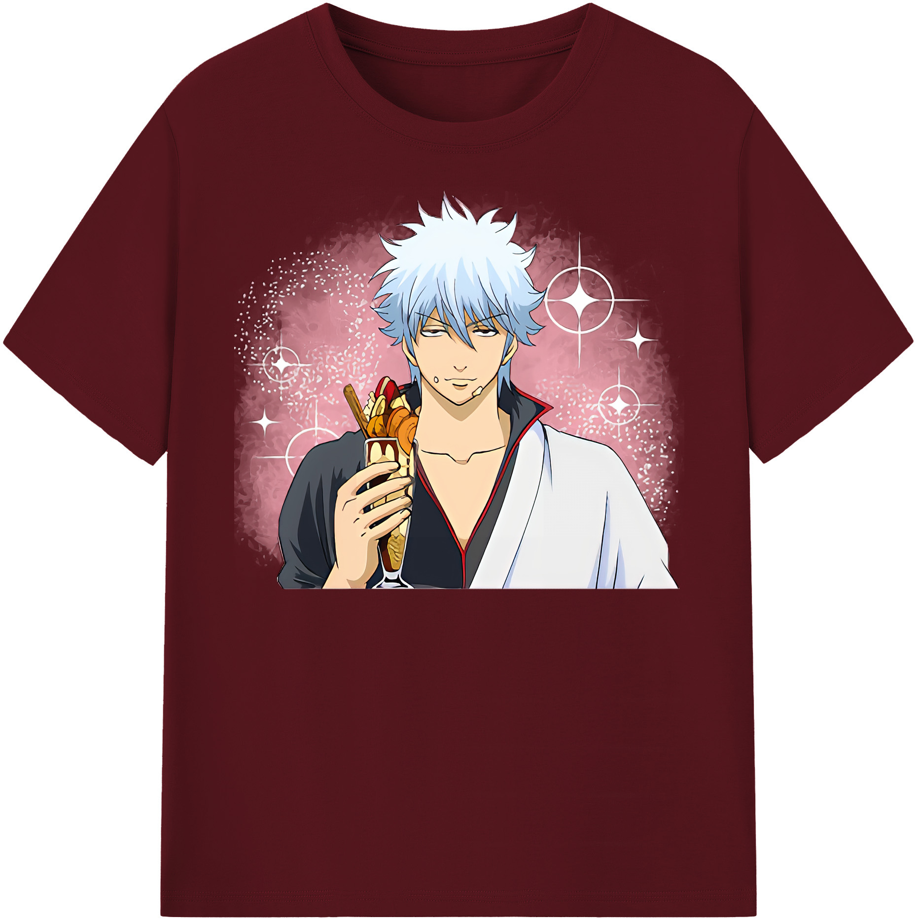 （画像用） ぎんたま 坂田銀時（さかたぎんとき） 神楽 志村新八（しむら しんぱち） GINTAMA Sakata Gintoki Kagura Shimura Shinpachi 綿100％半袖Tシャツ（フロントプリント）